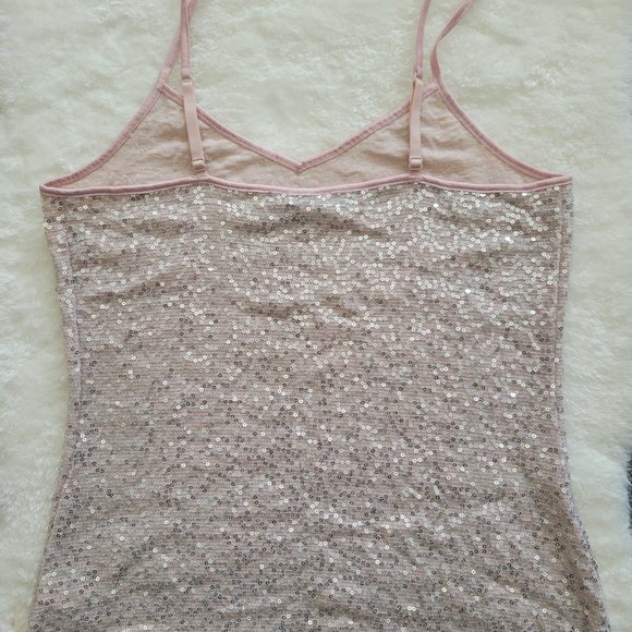 Express Sequin Tank Top Light Pink - Picture 2 of 5